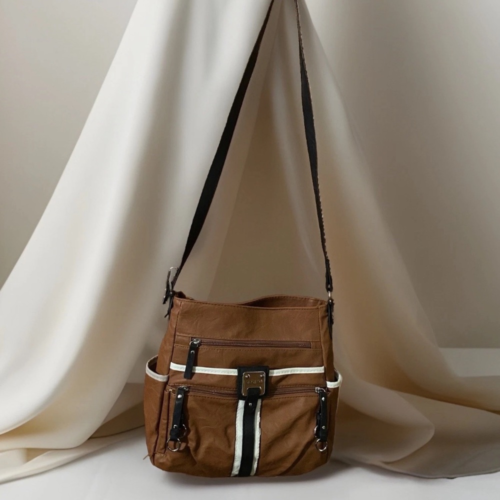 Rosetti Brown and Black Crossbody Bag
